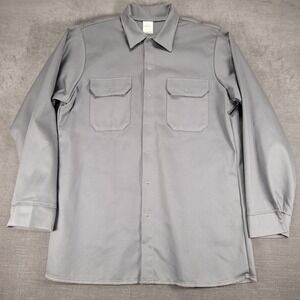 Westex Proban FR-7A Flame Resistant Work Shirt Long Sleeve Snap‎ Gray Large